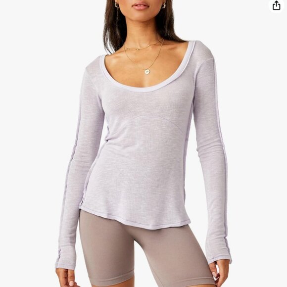 new FREE PEOPLE VISCOSE cabin fever top in  Oxford - Picture 2 of 10